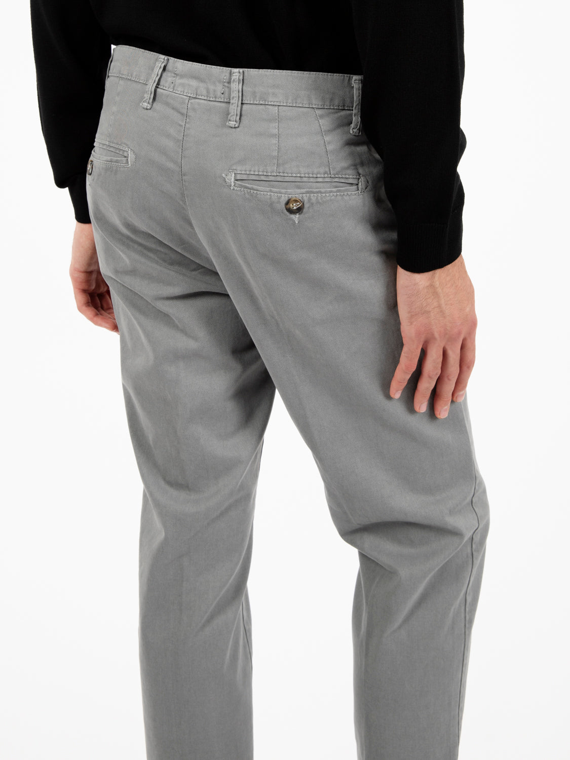 Pantaloni Cellena chino in cotone grigio