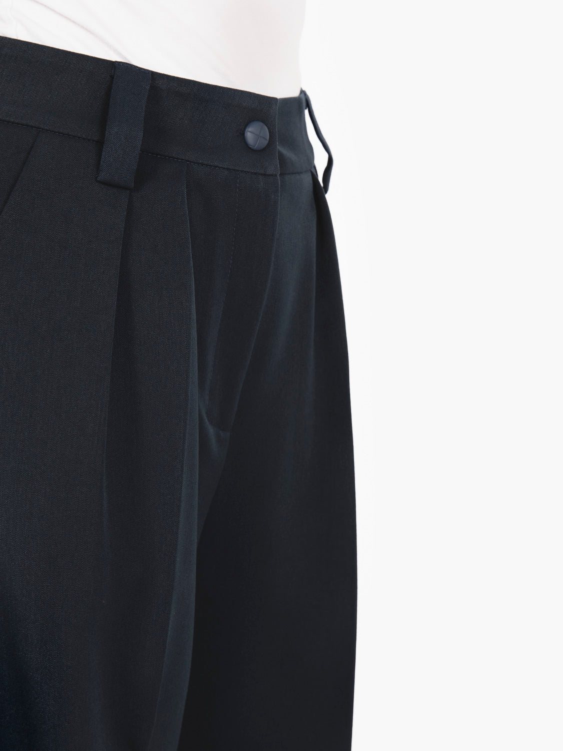 Pantaloni con doppia pince blu