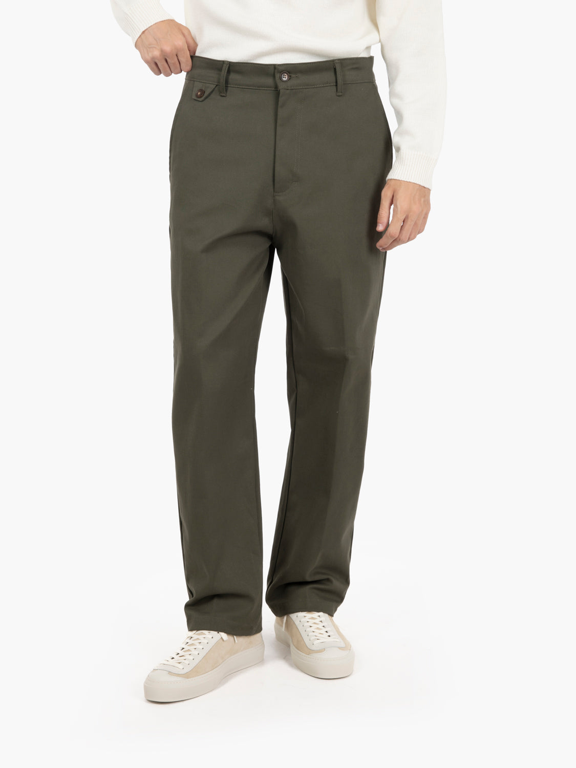 Pantaloni dritto verde