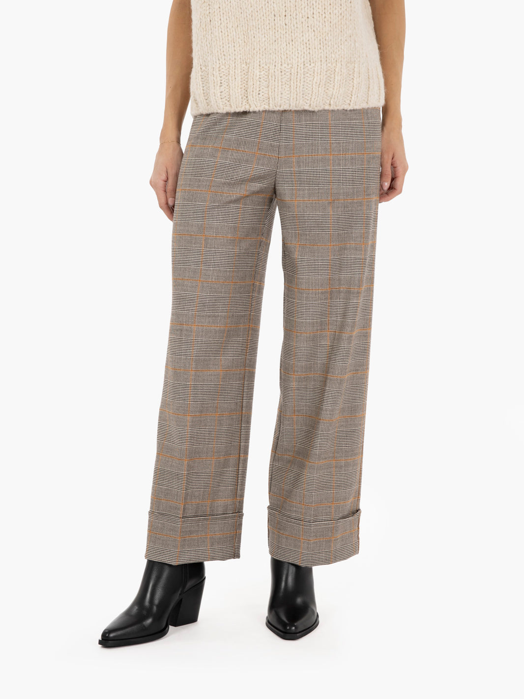 Burnt brown Welsh trousers with turn-ups