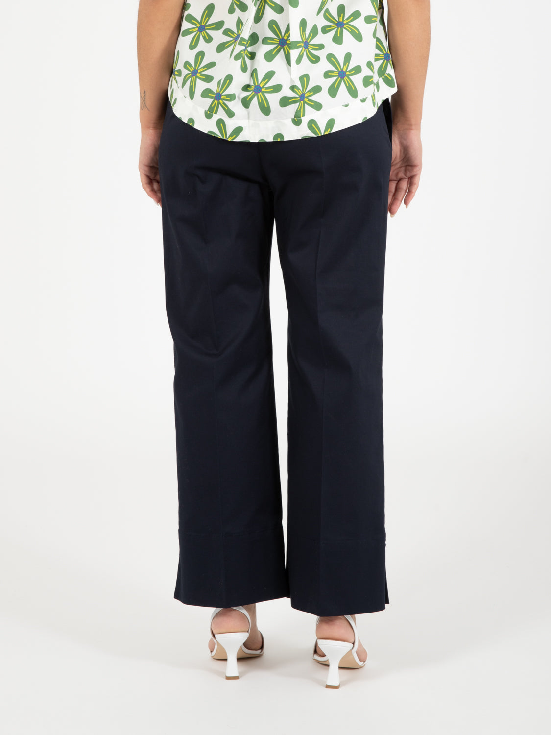 Blue maxi cuff trousers