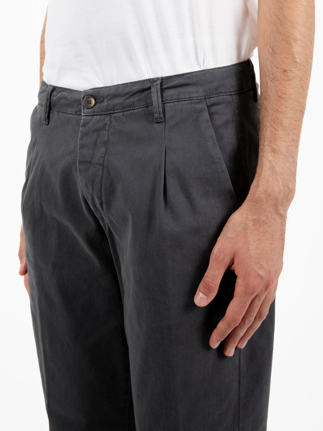 Pantaloni Rio chino in cotone grigi