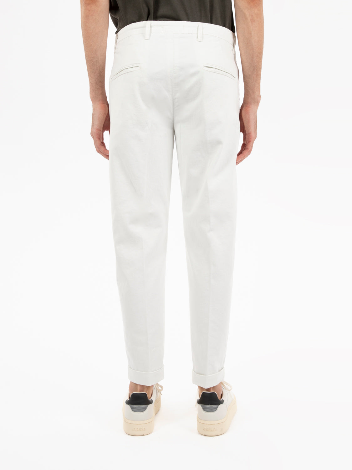 Pantaloni Rio chino in cotone panna