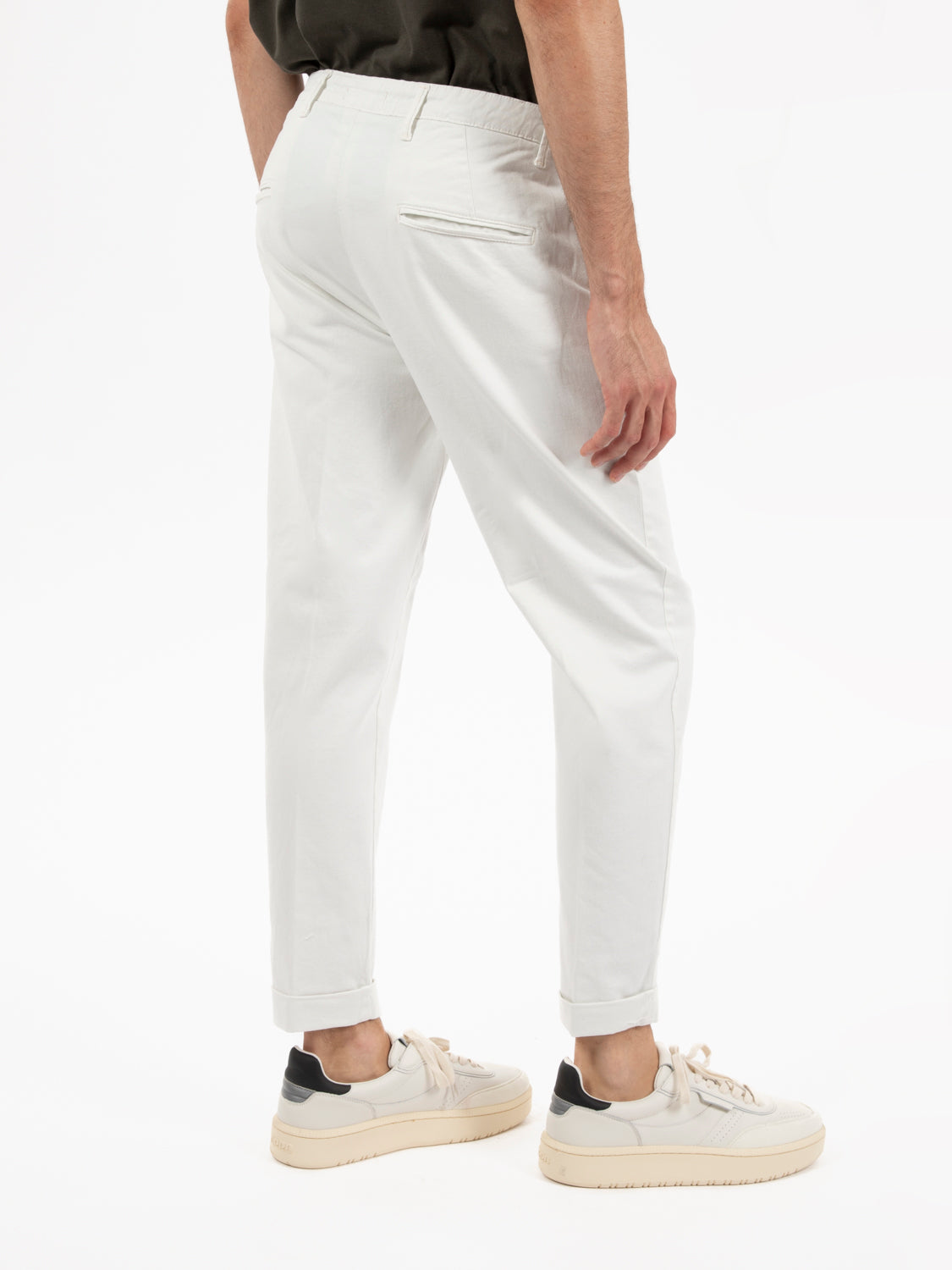 Pantaloni Rio chino in cotone panna