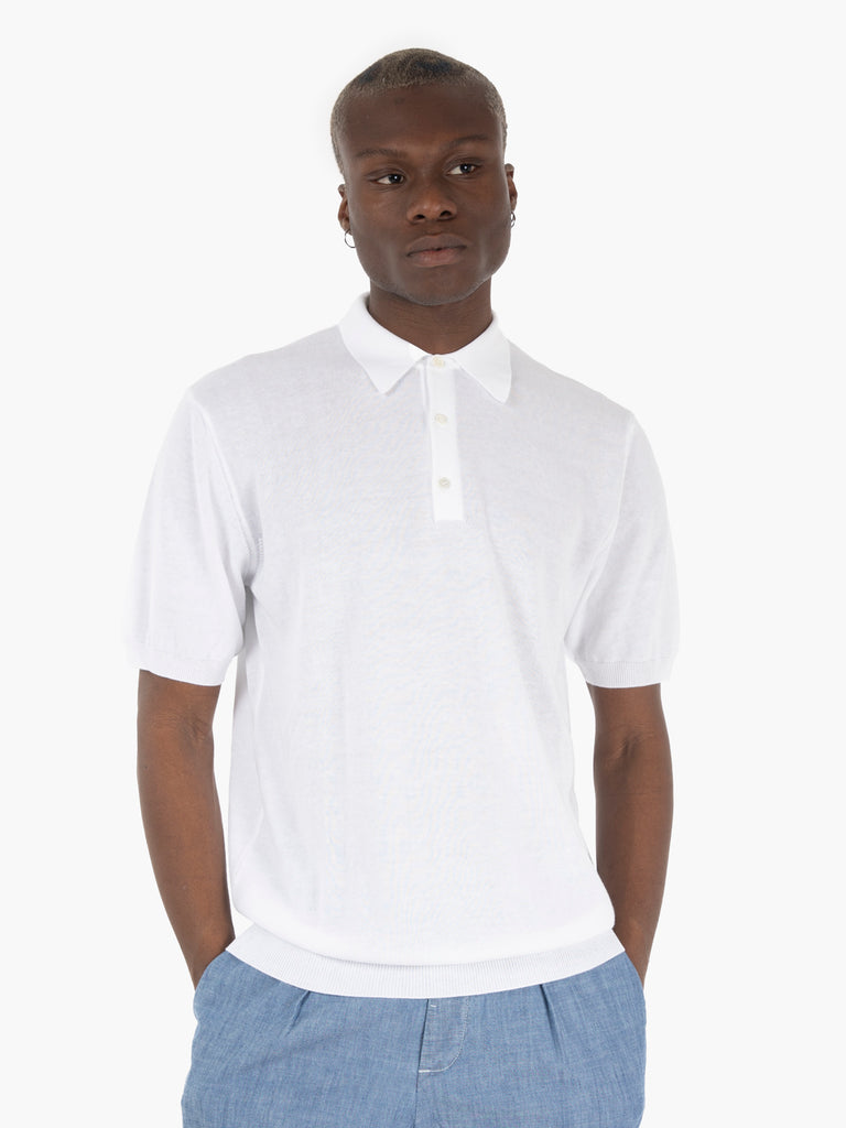 STIMM - Polo in maglia bianco