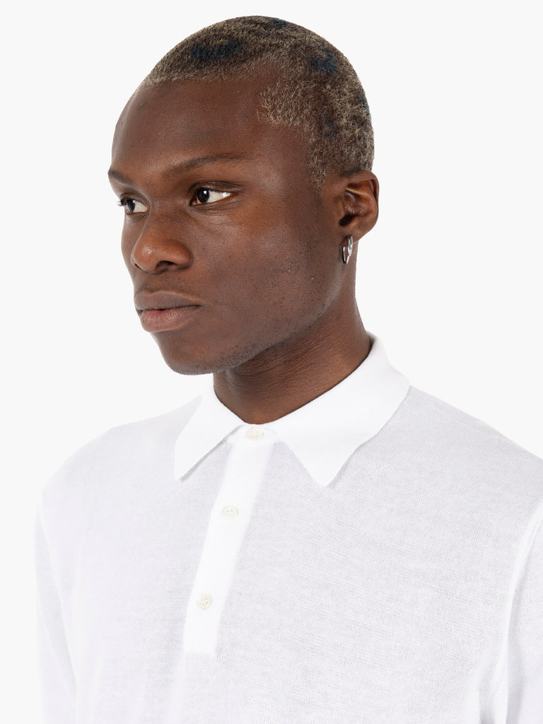 STIMM - Polo in maglia bianco
