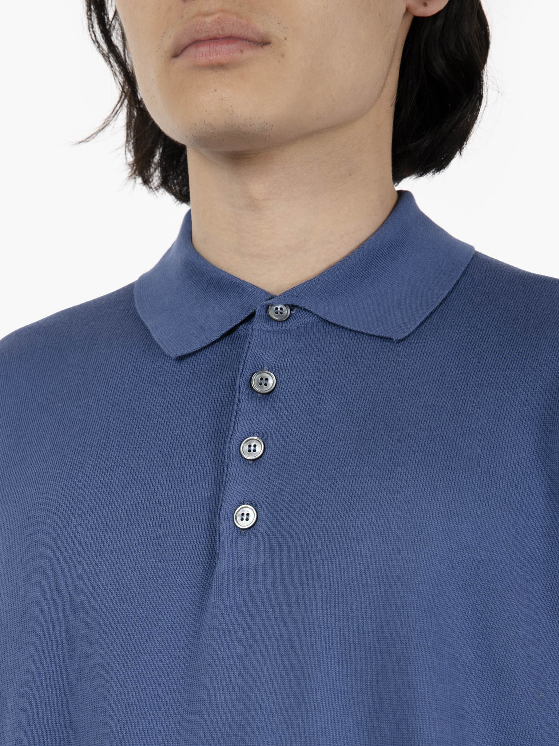 Polo in maglia maniche corte ultrasoft avio
