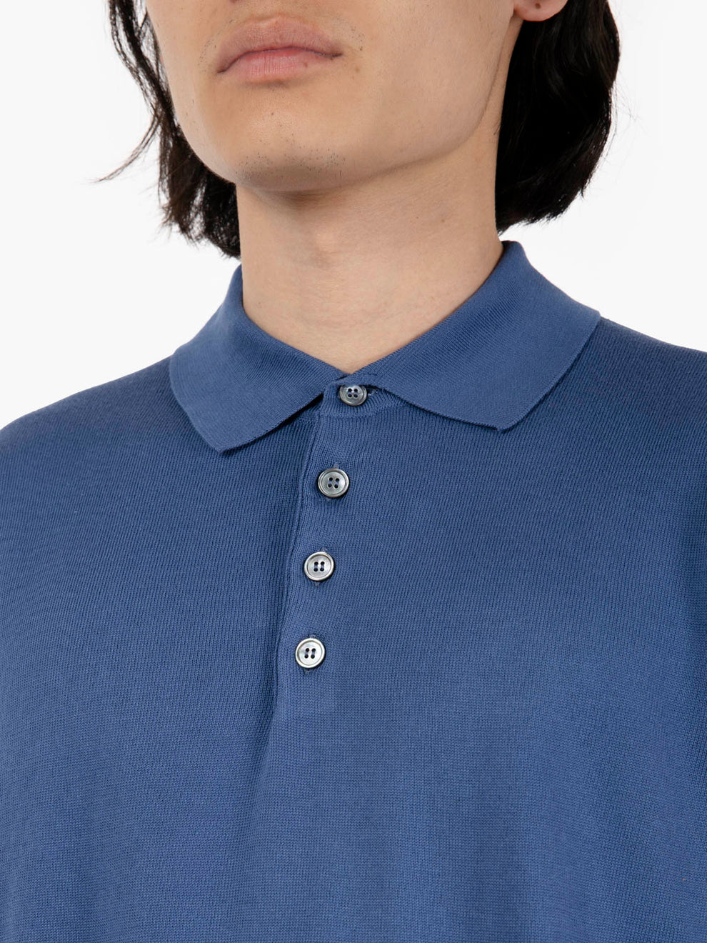 Polo in maglia maniche corte ultrasoft avio
