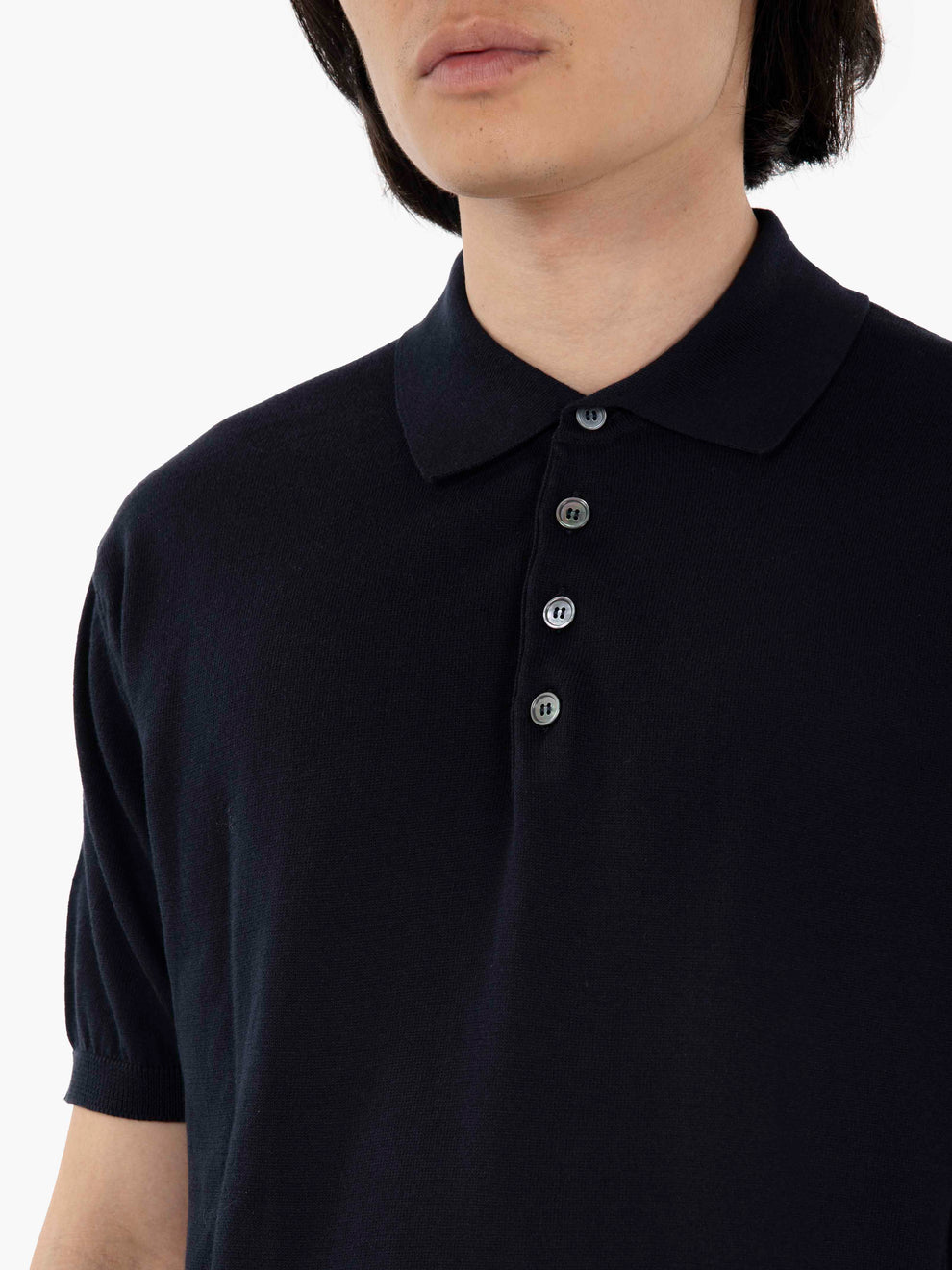 Polo in maglia maniche corte ultrasoft notte