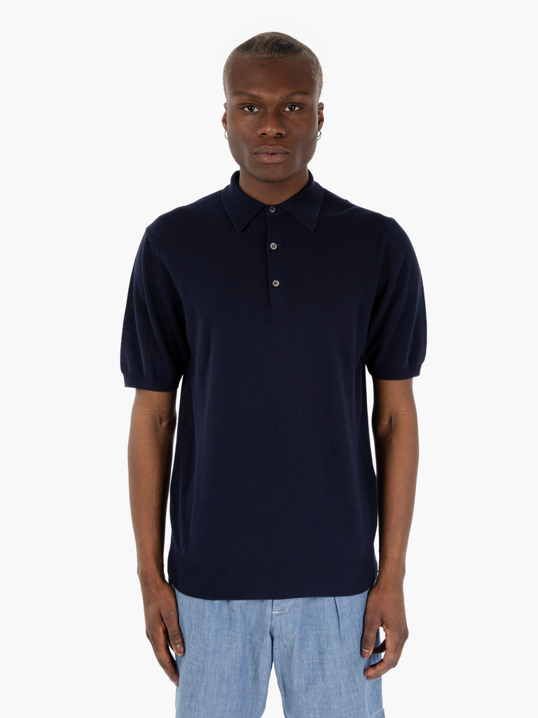 STIMM - Polo in maglia navy