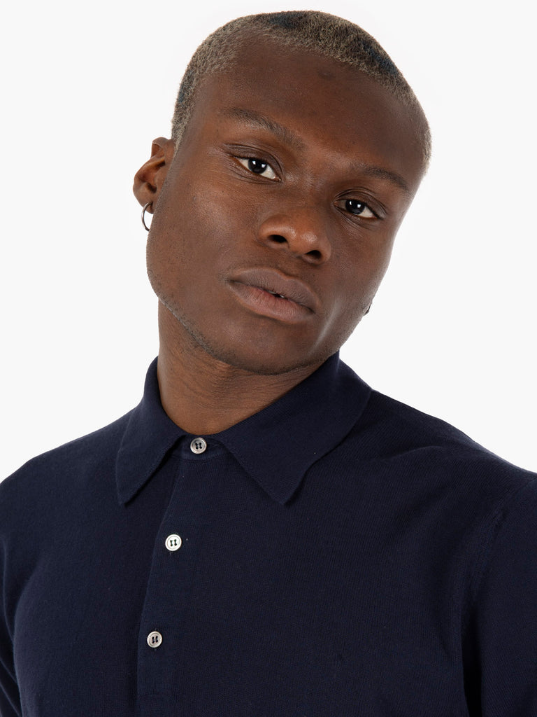 STIMM - Polo in maglia navy