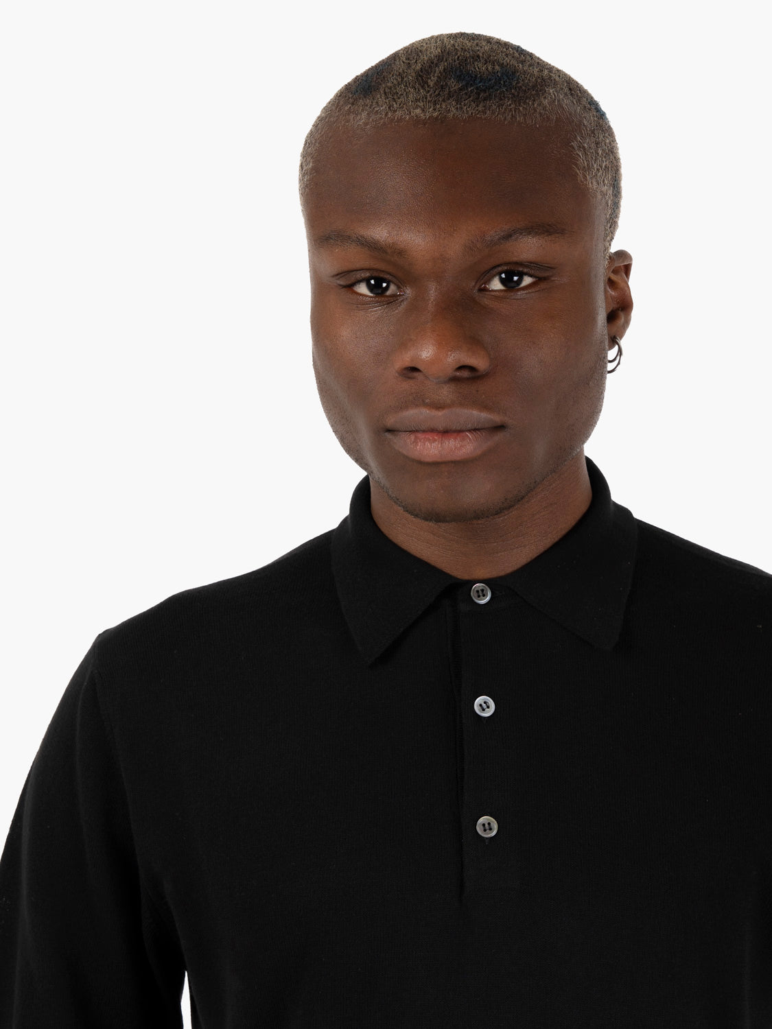 Polo in maglia nero