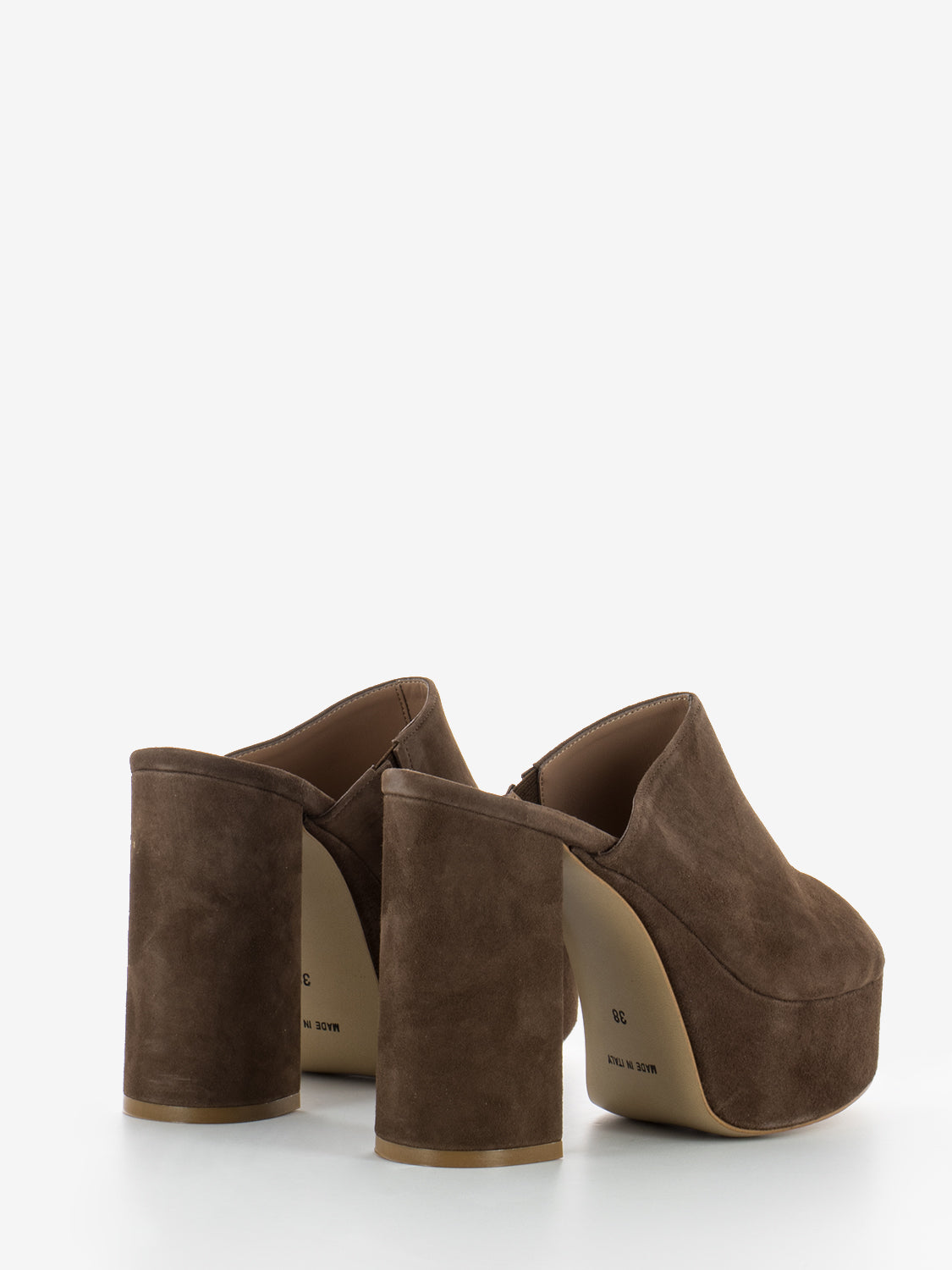 Choco suede clogs