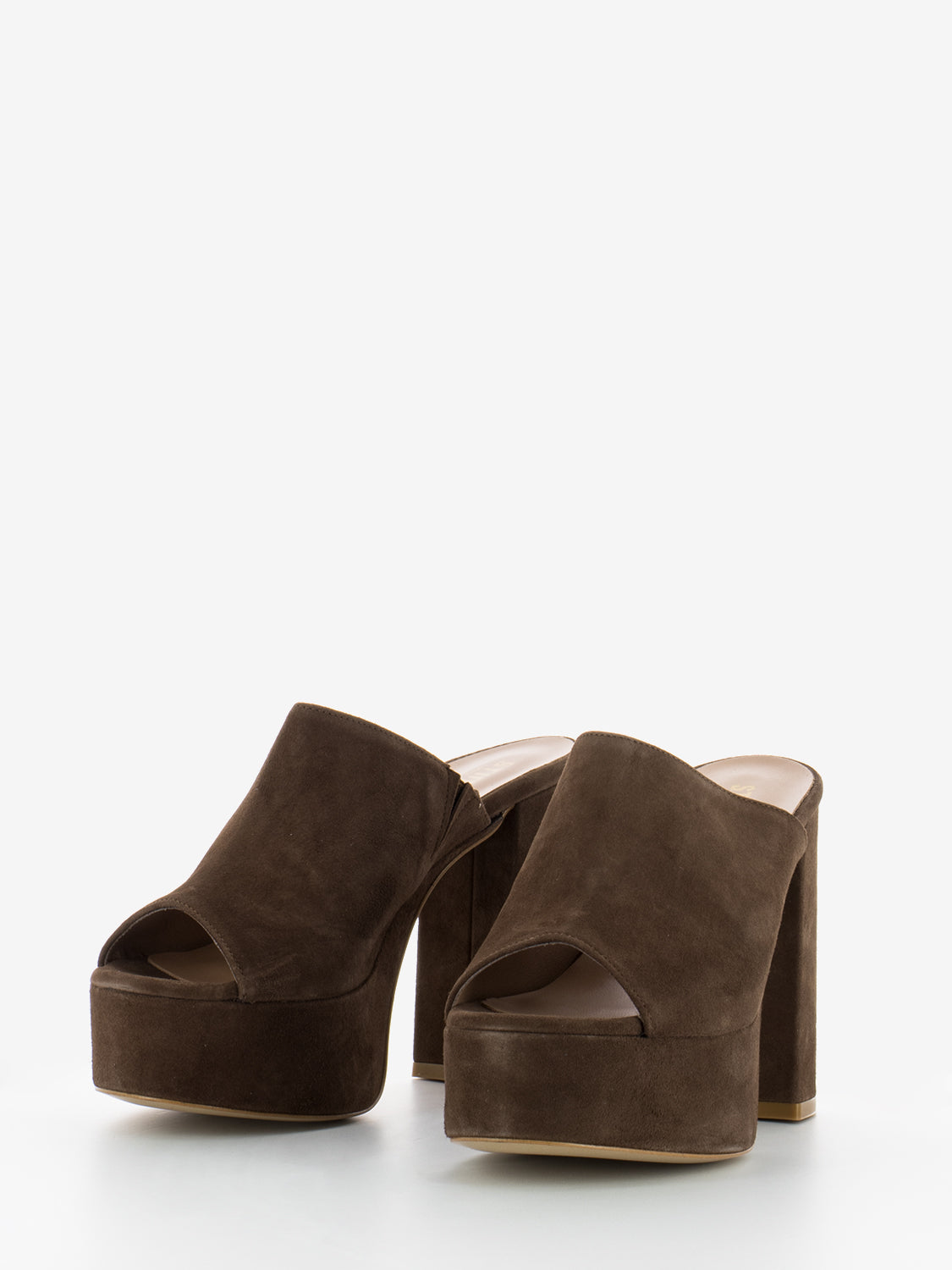Choco suede clogs