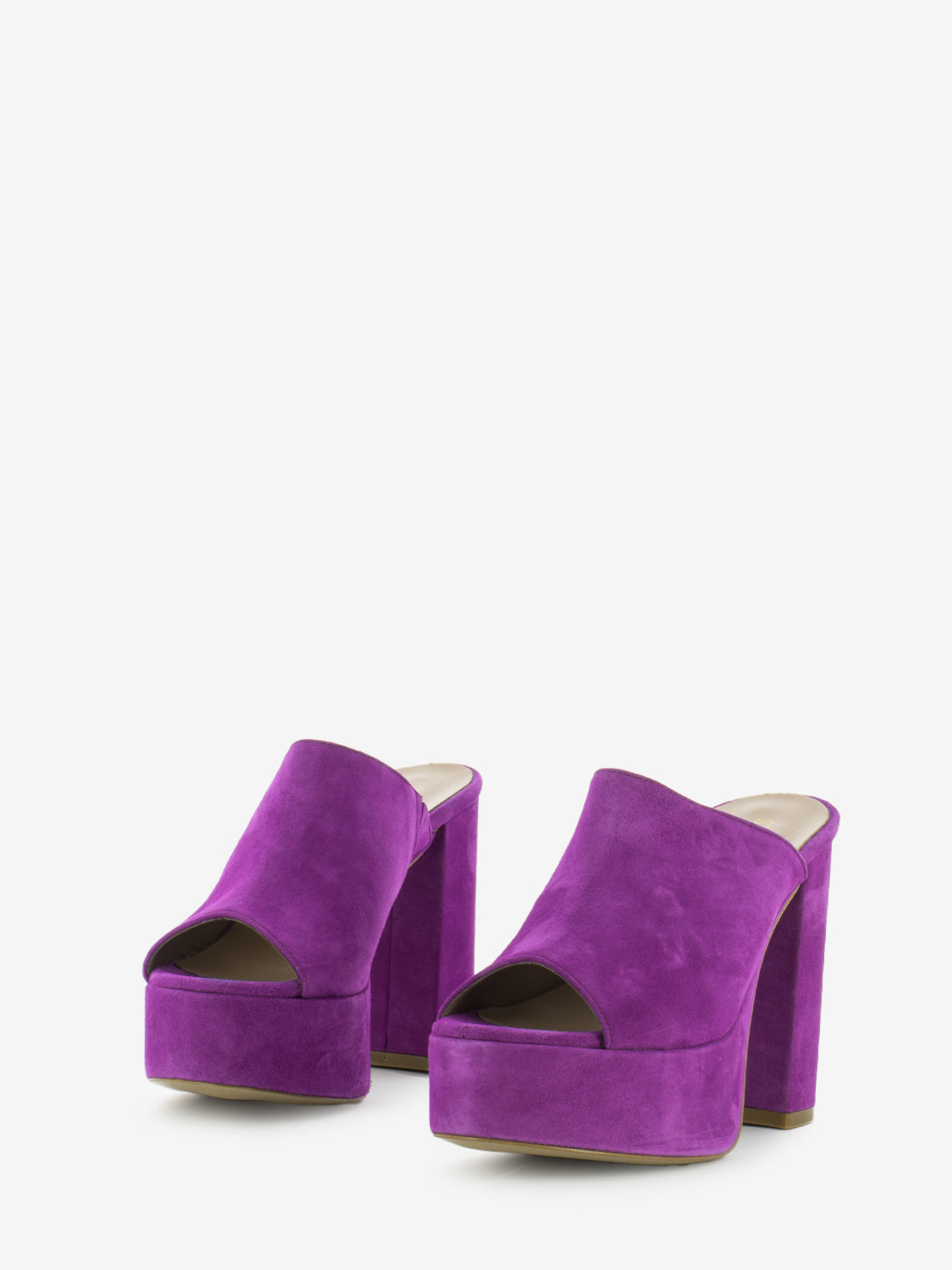 Magenta Suede Sabot