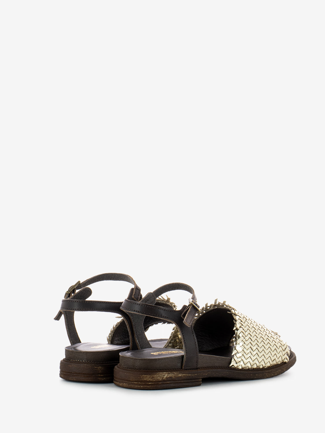 Platinum Braided Band Sandals