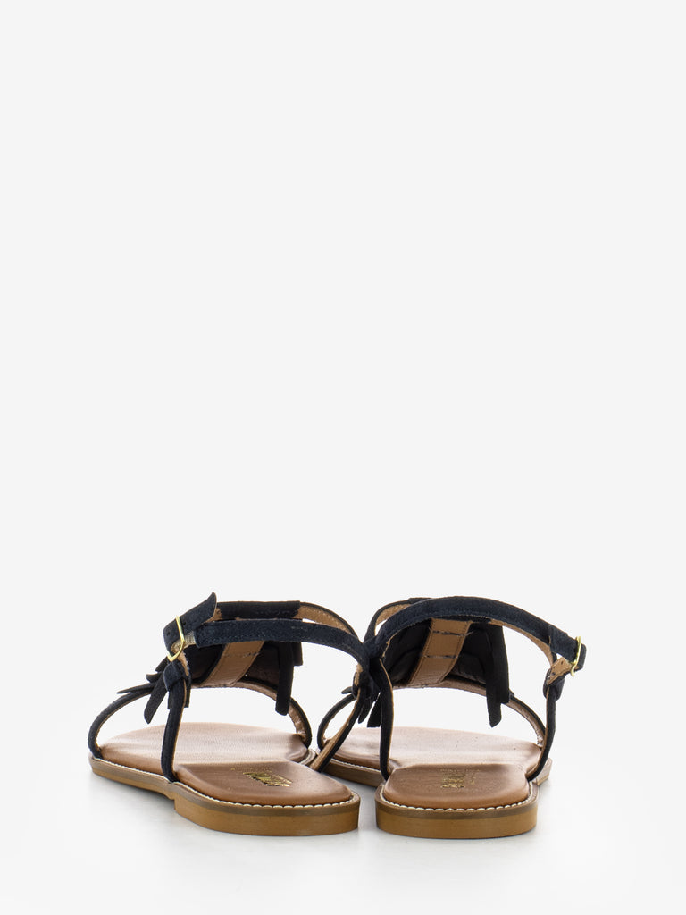 STIMM - Sandali con frangia in suede blu