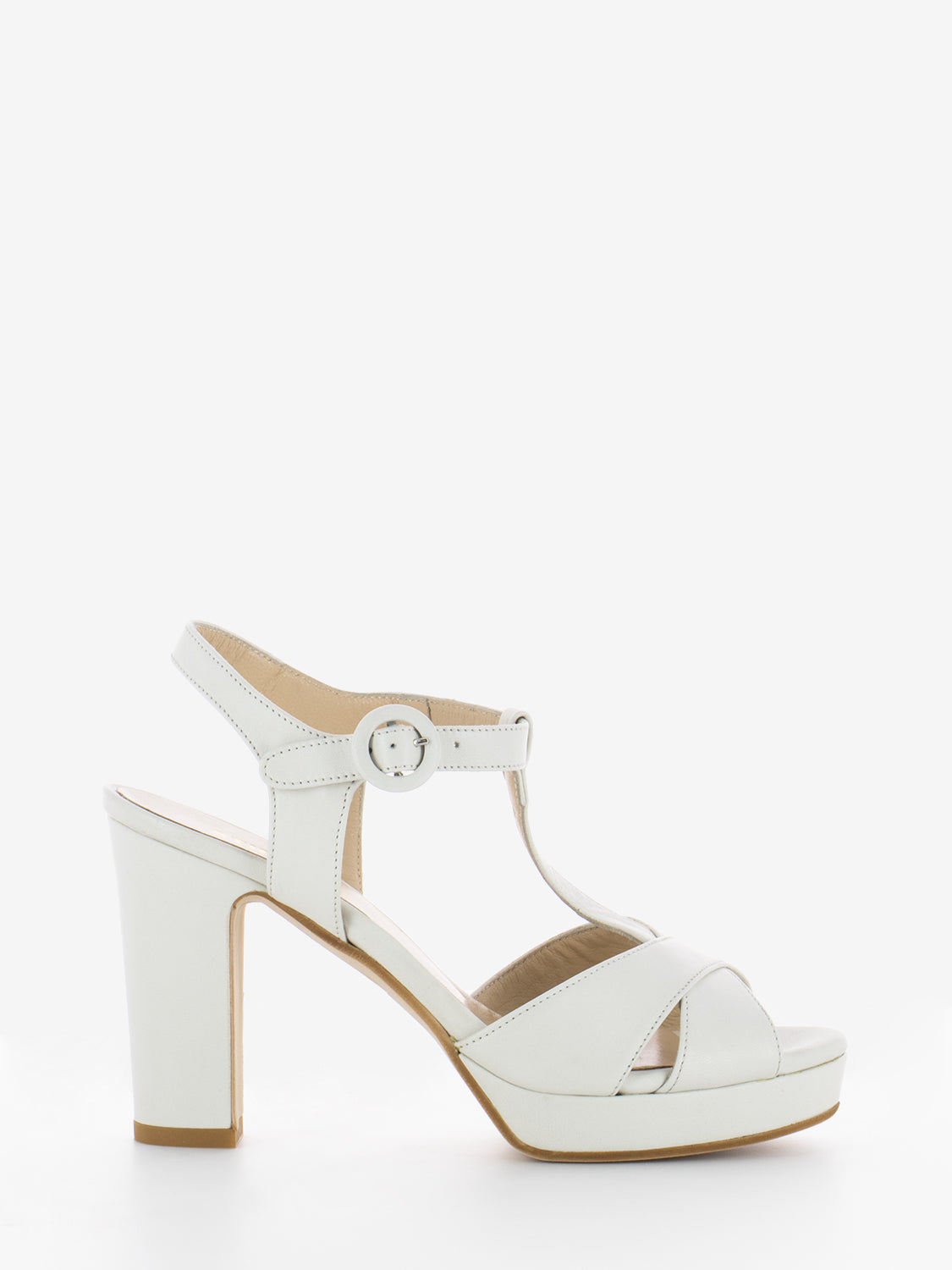 Ivory Hermes sandals with platform