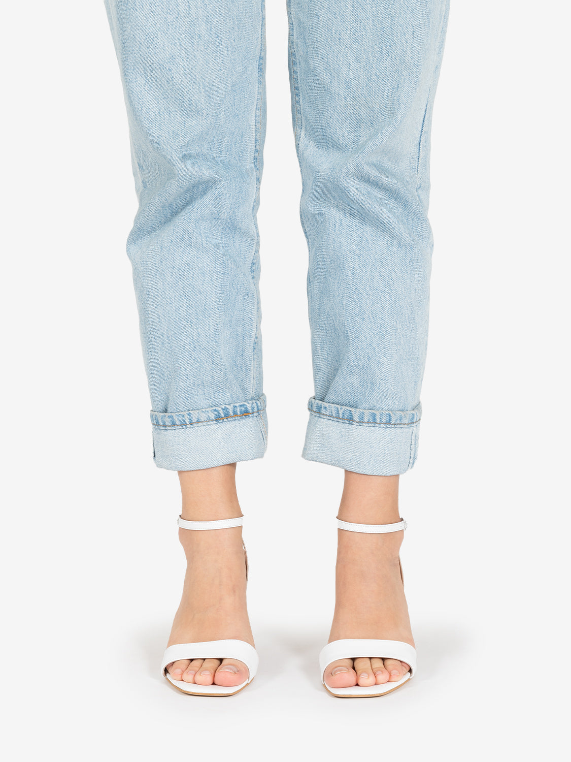 White nappa sandals