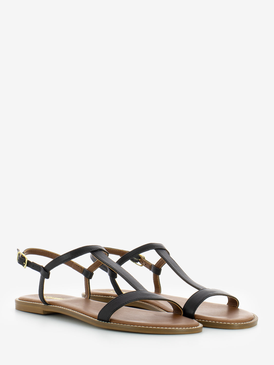 Black H-Leather Sandals