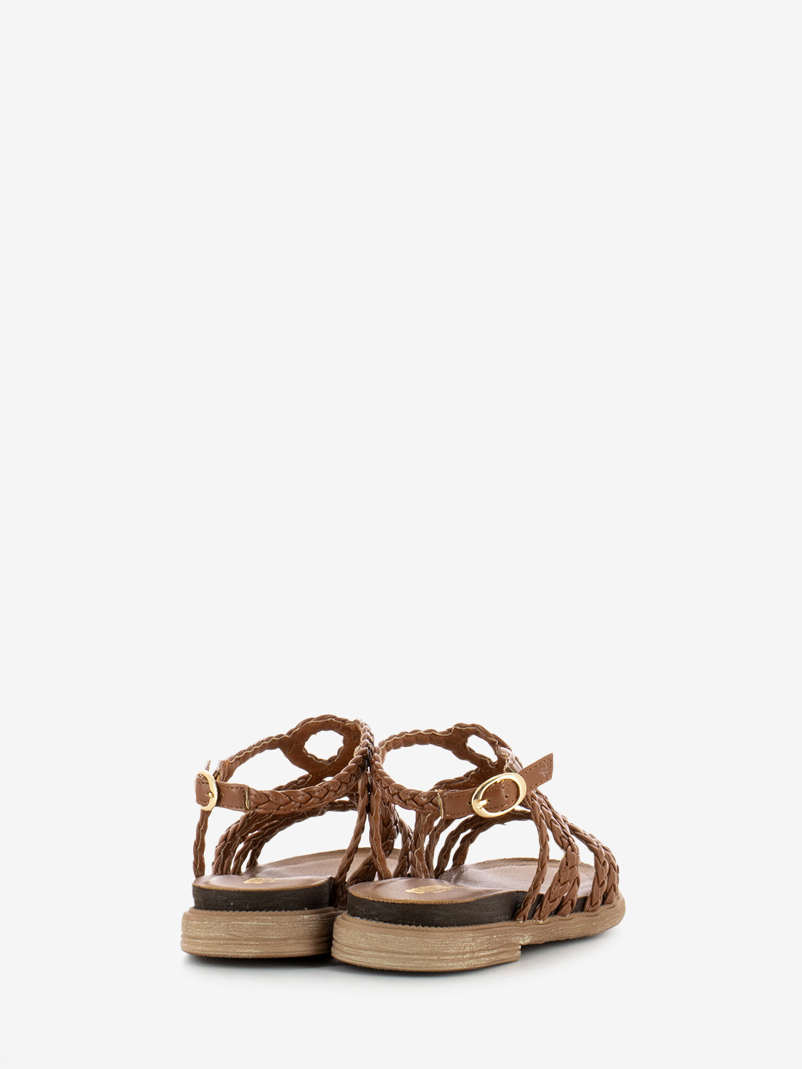 Leather braid sandals