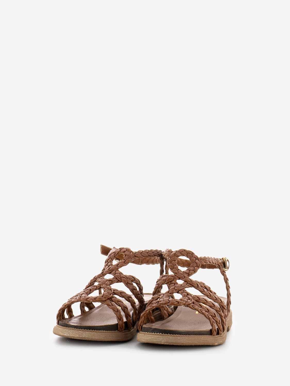 Leather braid sandals