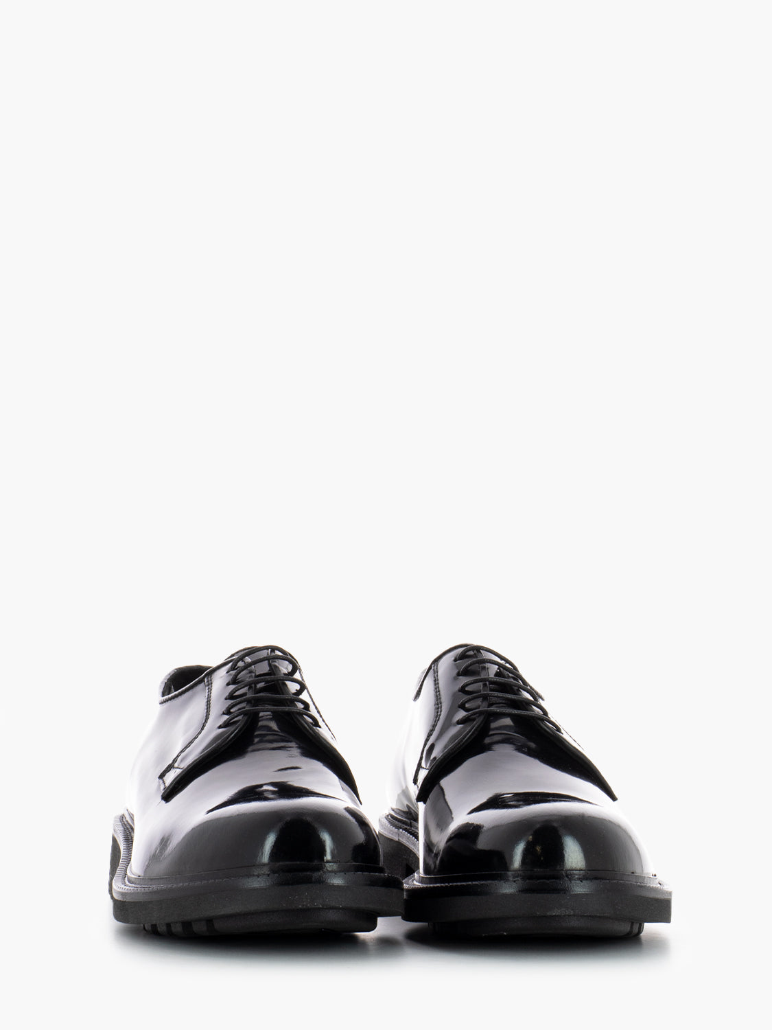 Black abrasive leather shoe