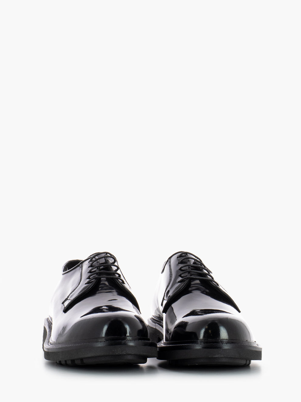 Black abrasive leather shoe
