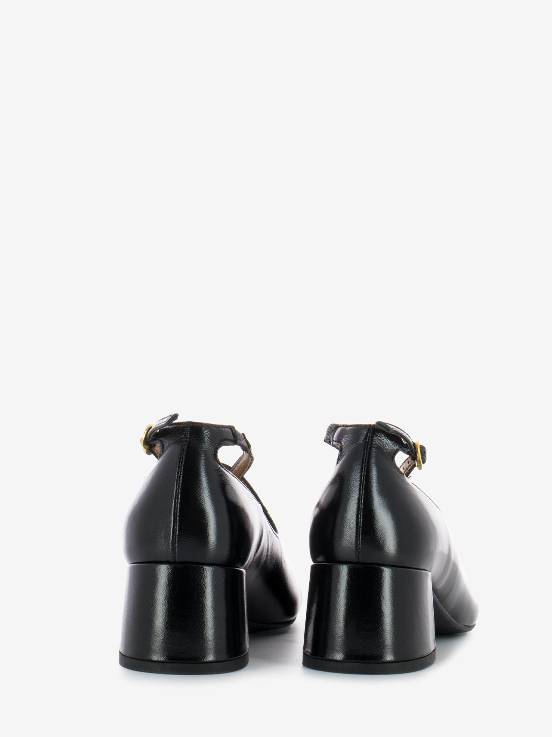 Scarpe alla bebè con cinturini incrociati nero