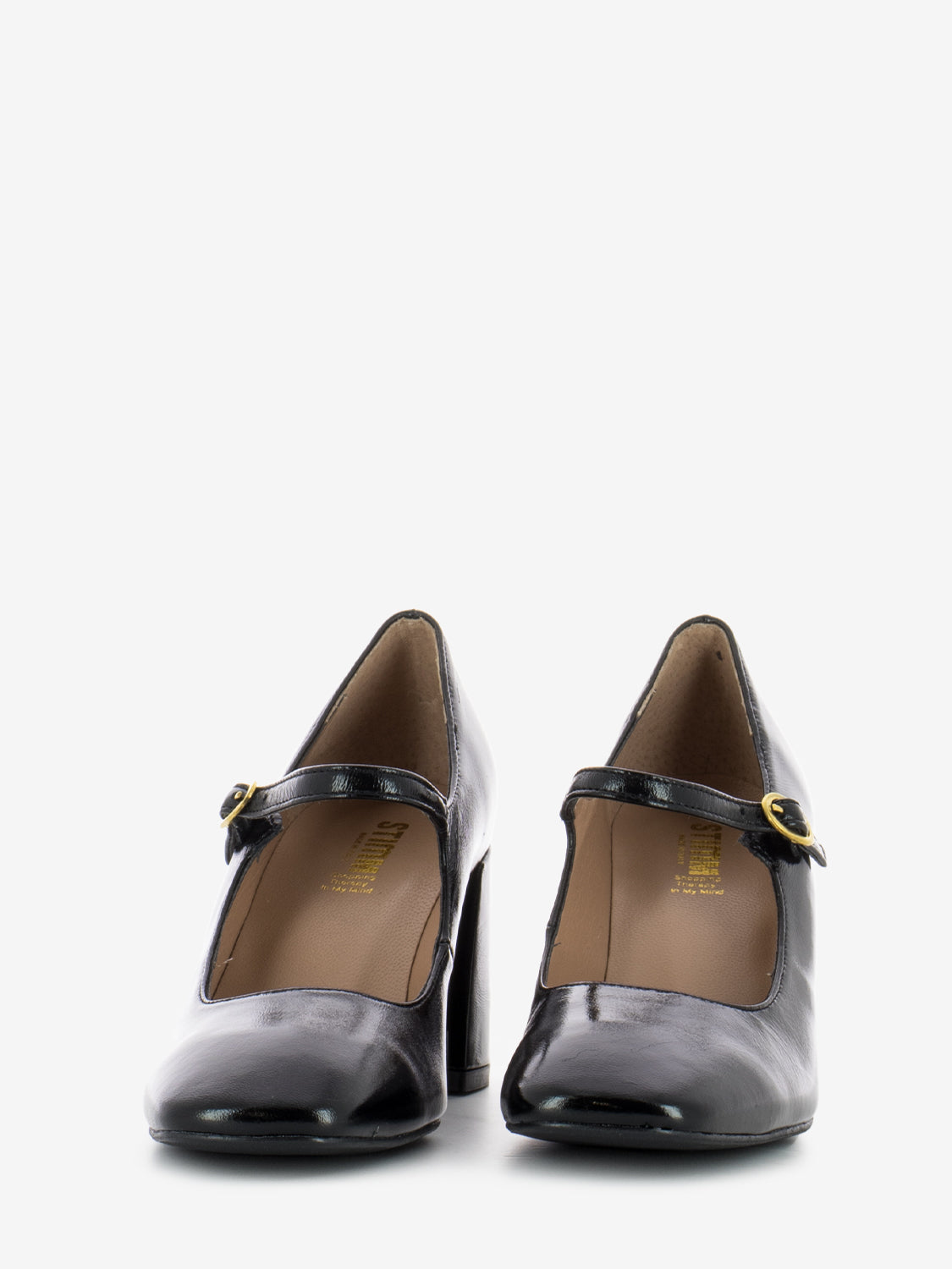 Scarpe alla bebè con cinturino nero