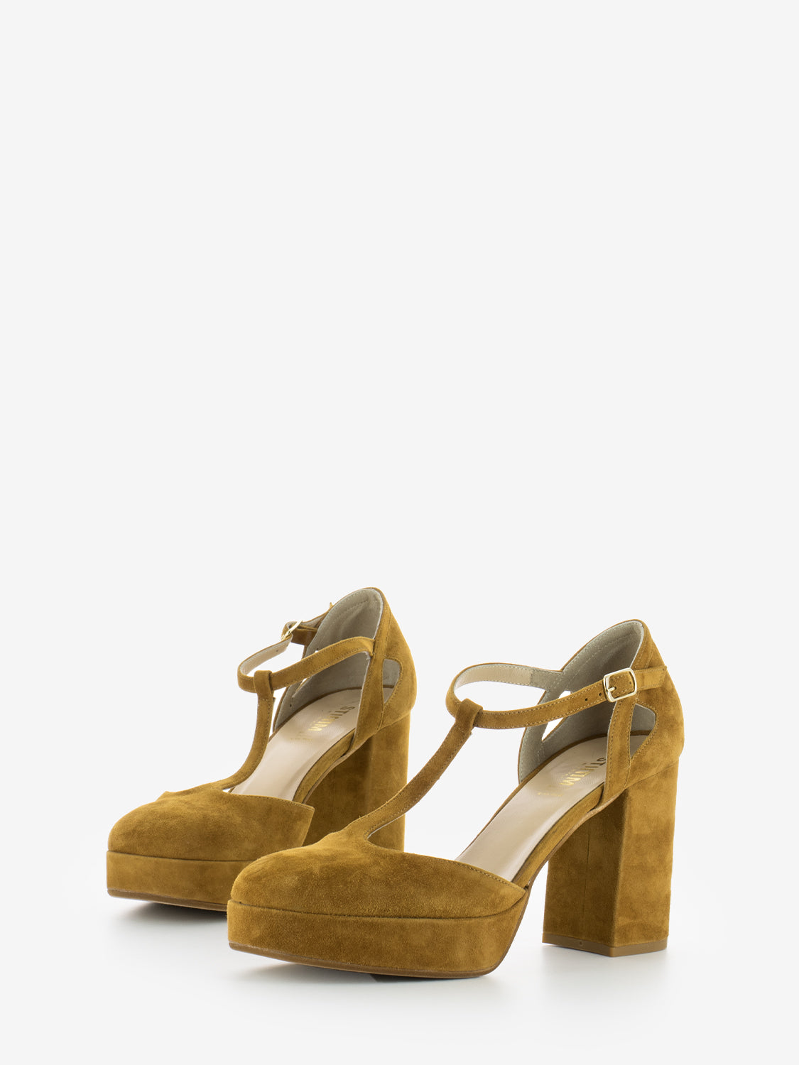 Scarpe con tacco deus cuoio
