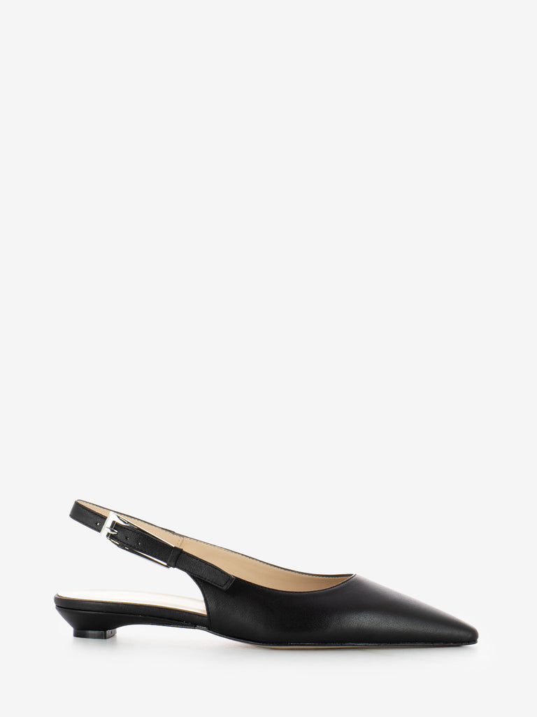 STIMM - Slingback a punta con tacco basso nero