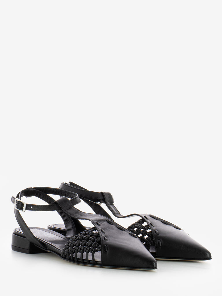 STIMM - Slingback a punta nera