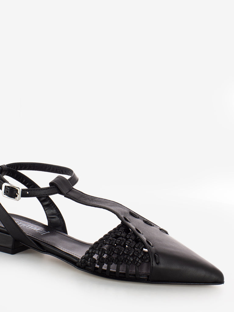 STIMM - Slingback a punta nera