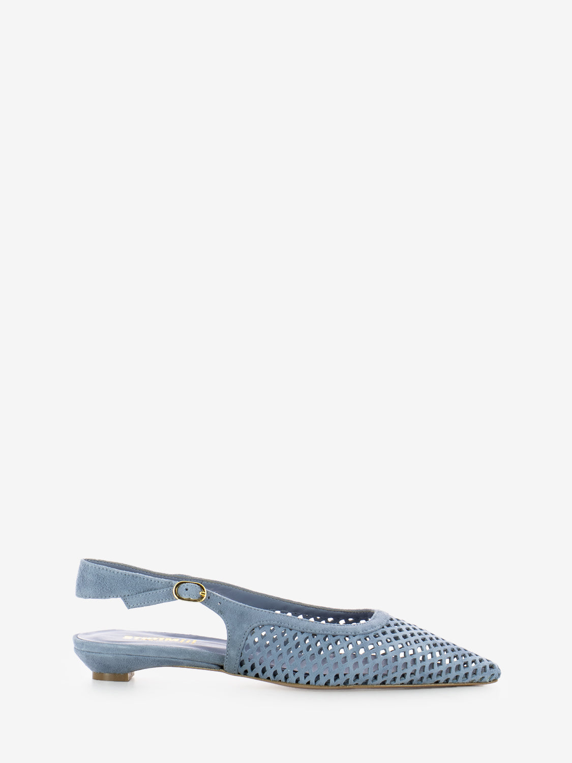 Slingback bassa a punta traforata avio
