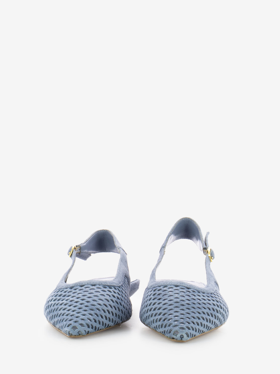 Slingback bassa a punta traforata avio