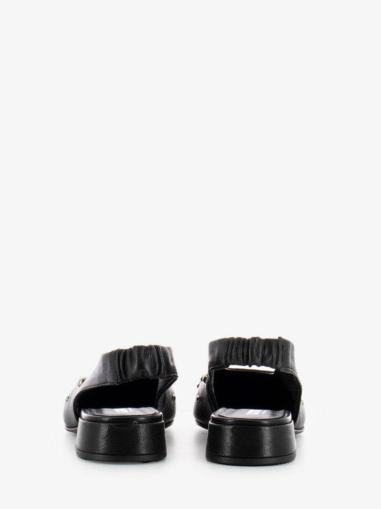 STIMM - Slingback basse con borchie nero