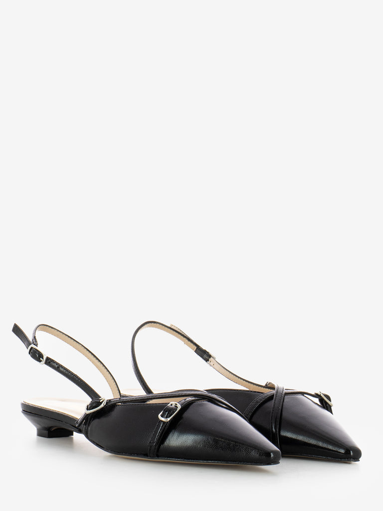 STIMM - Slingback naplak nero