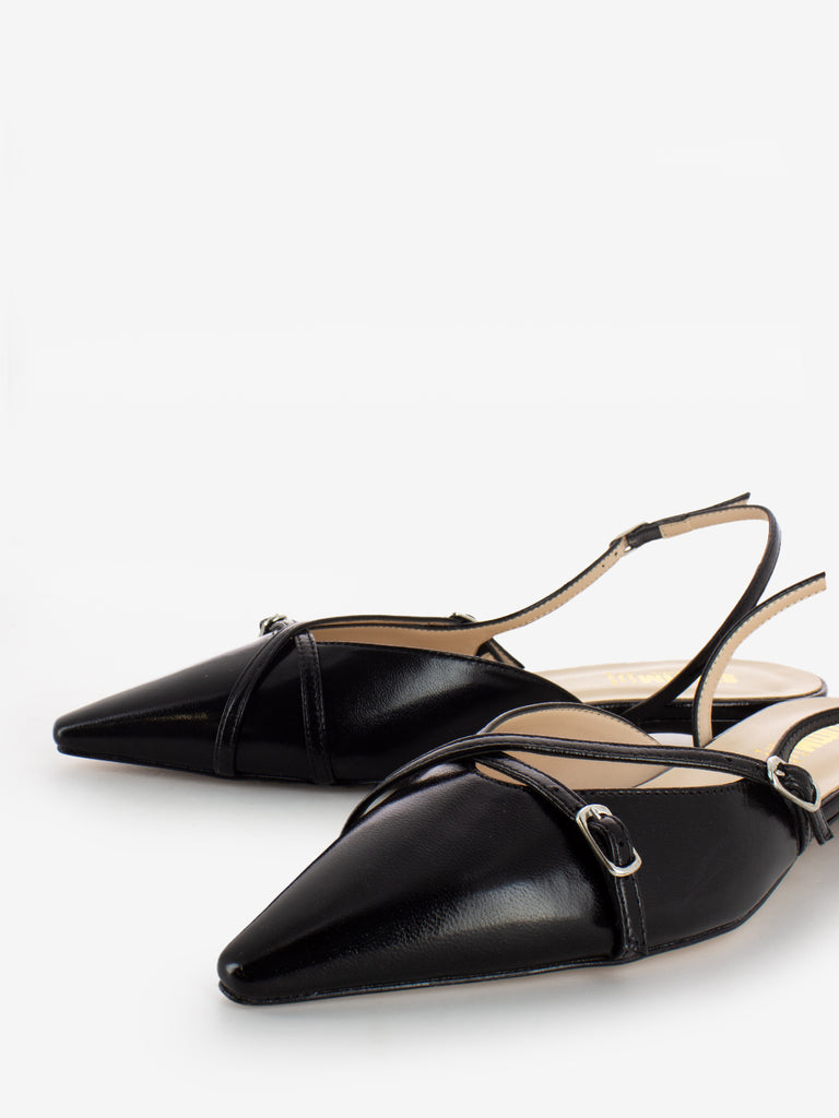 STIMM - Slingback naplak nero