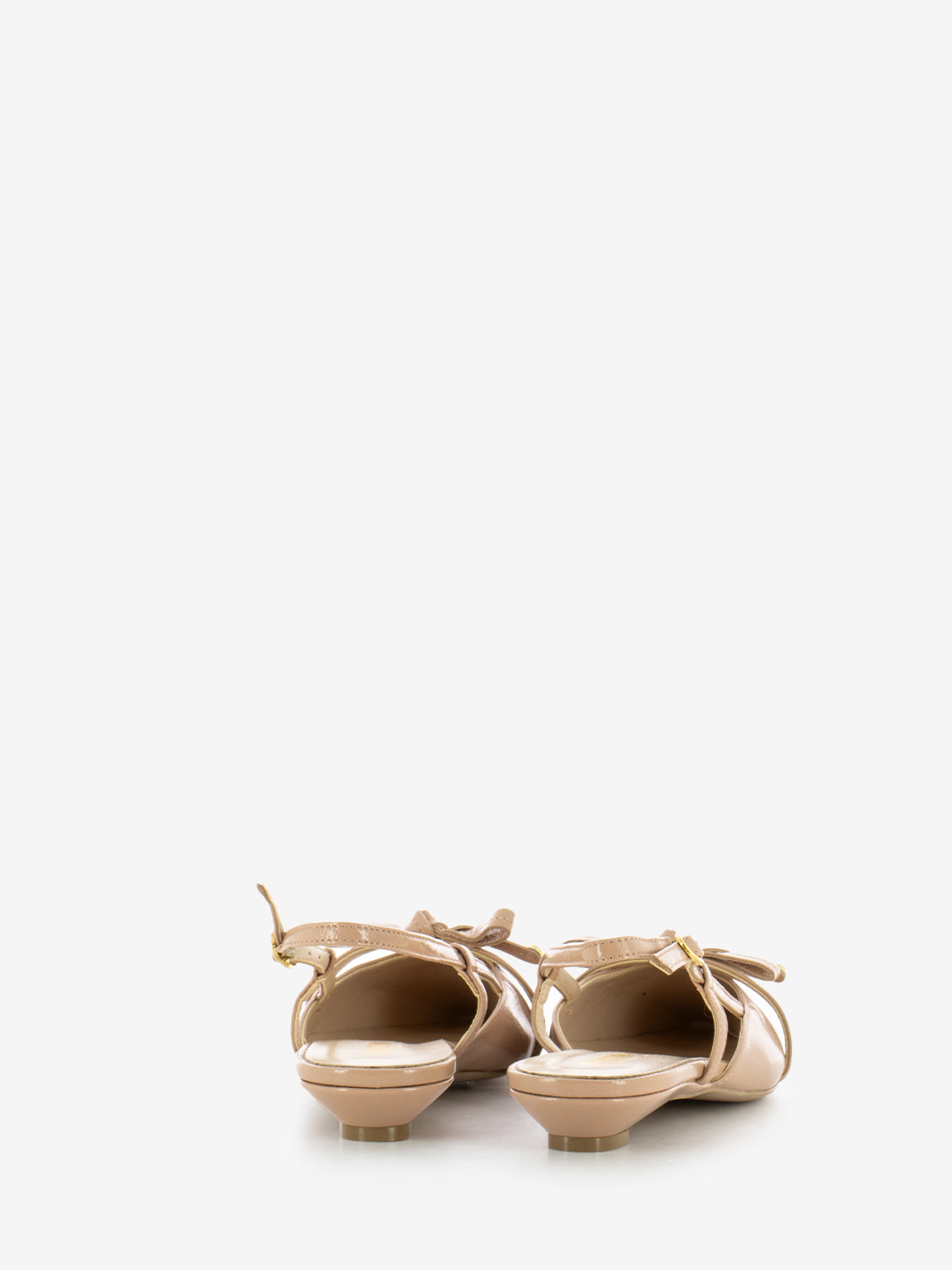 Slingback naplak nude