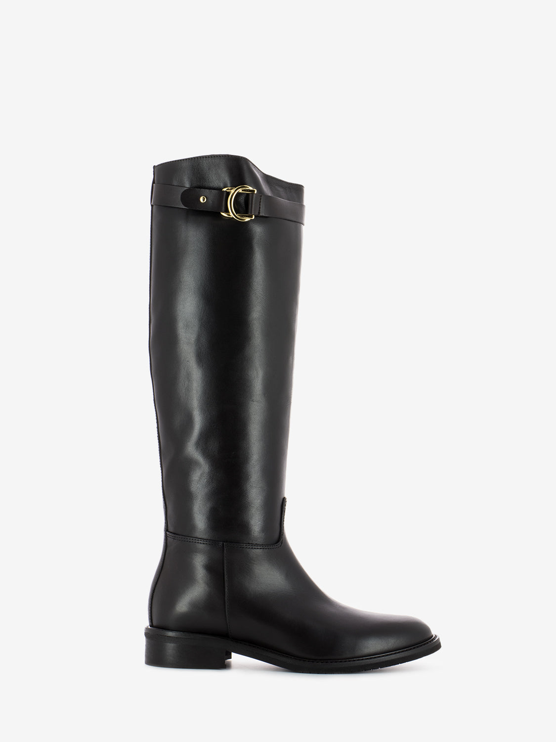 Boot with dark brown strap