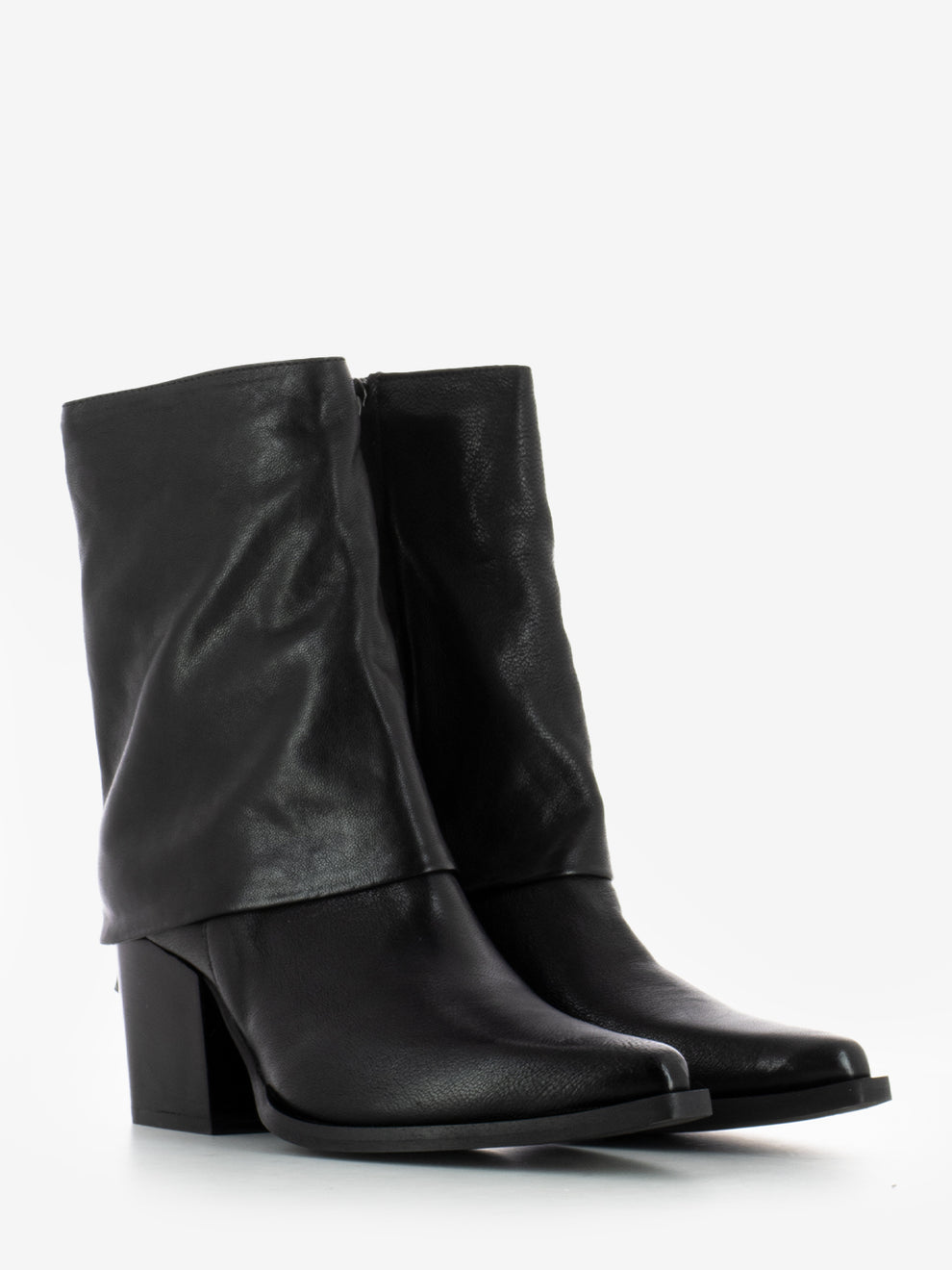 Black Texan ankle boots with gaiters