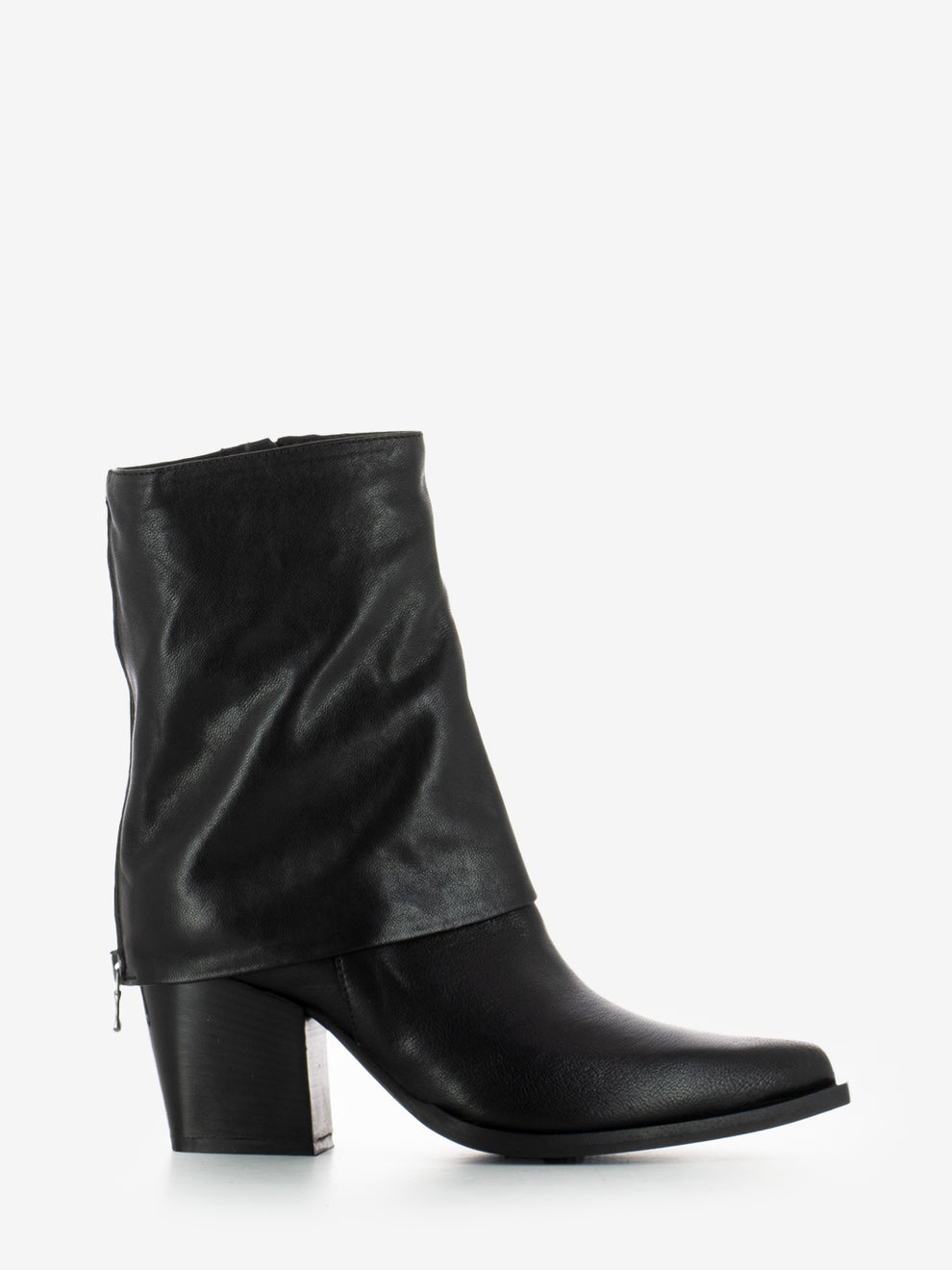 Black Texan ankle boots with gaiters