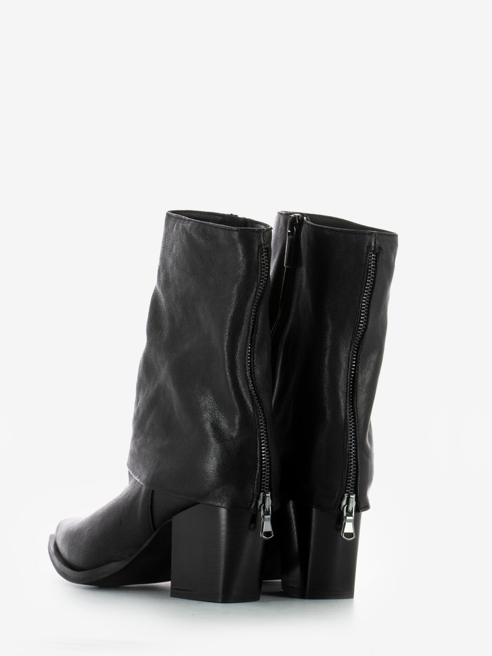 Black Texan ankle boots with gaiters
