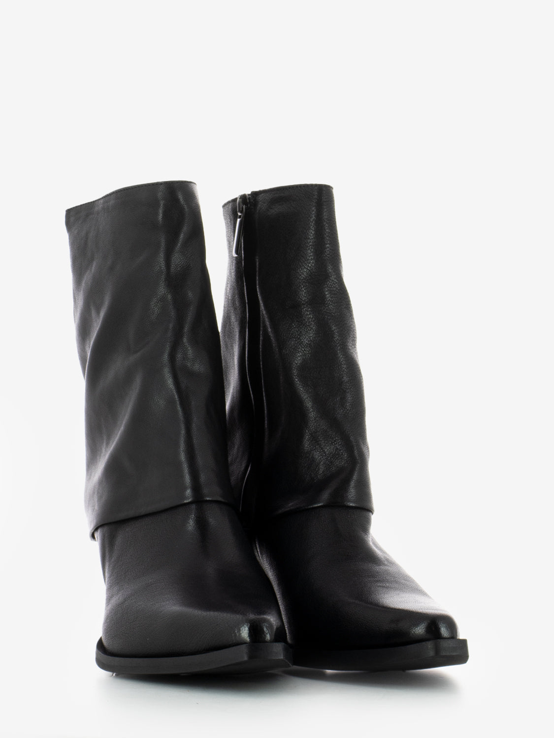 Black Texan ankle boots with gaiters