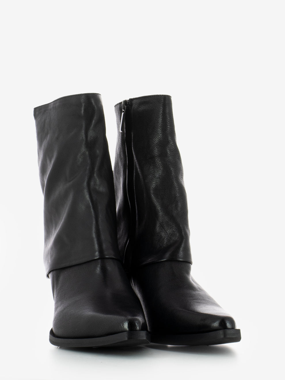 Black Texan ankle boots with gaiters