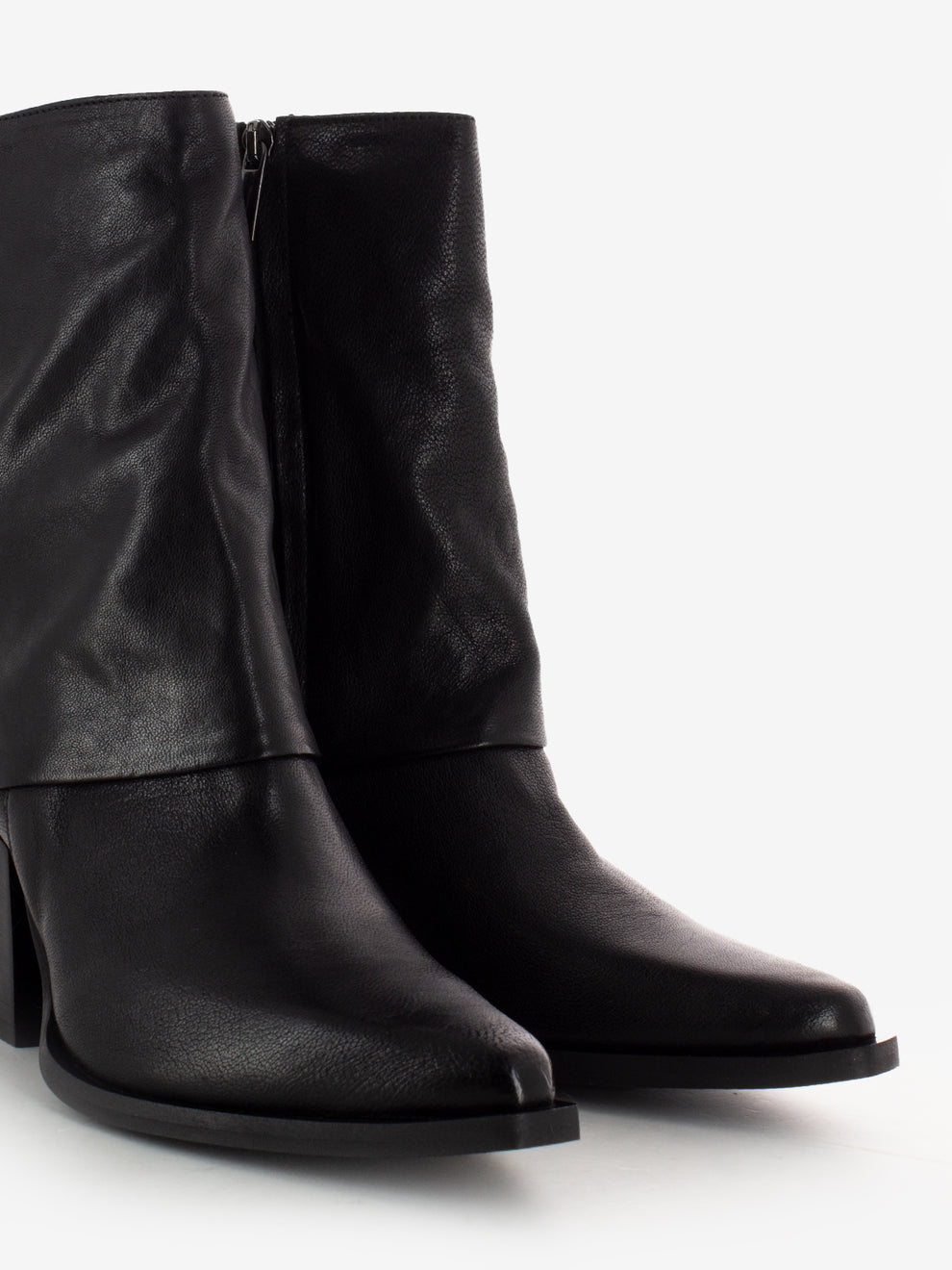 Black Texan ankle boots with gaiters