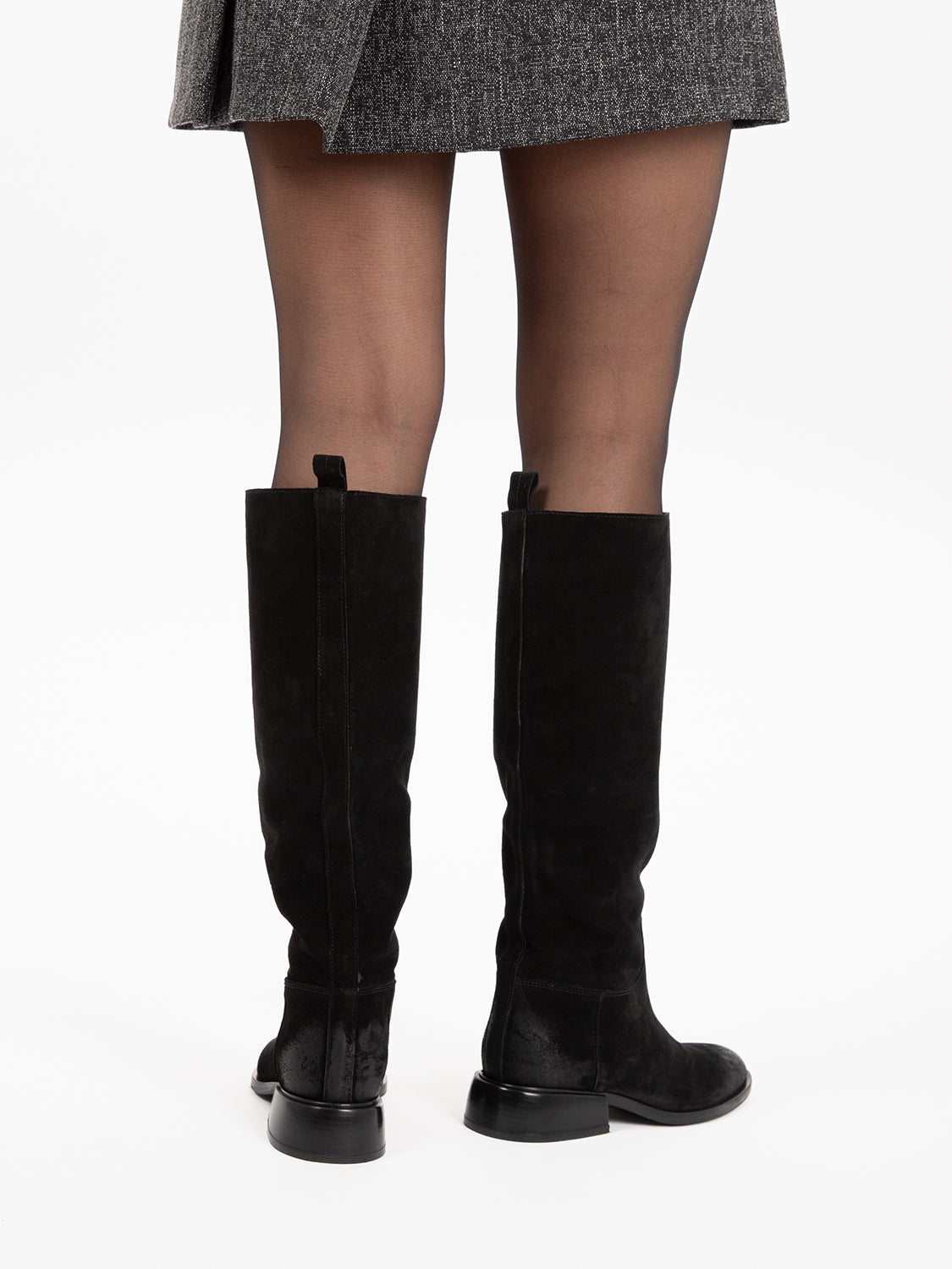 Stivali morbidi in camoscio nero