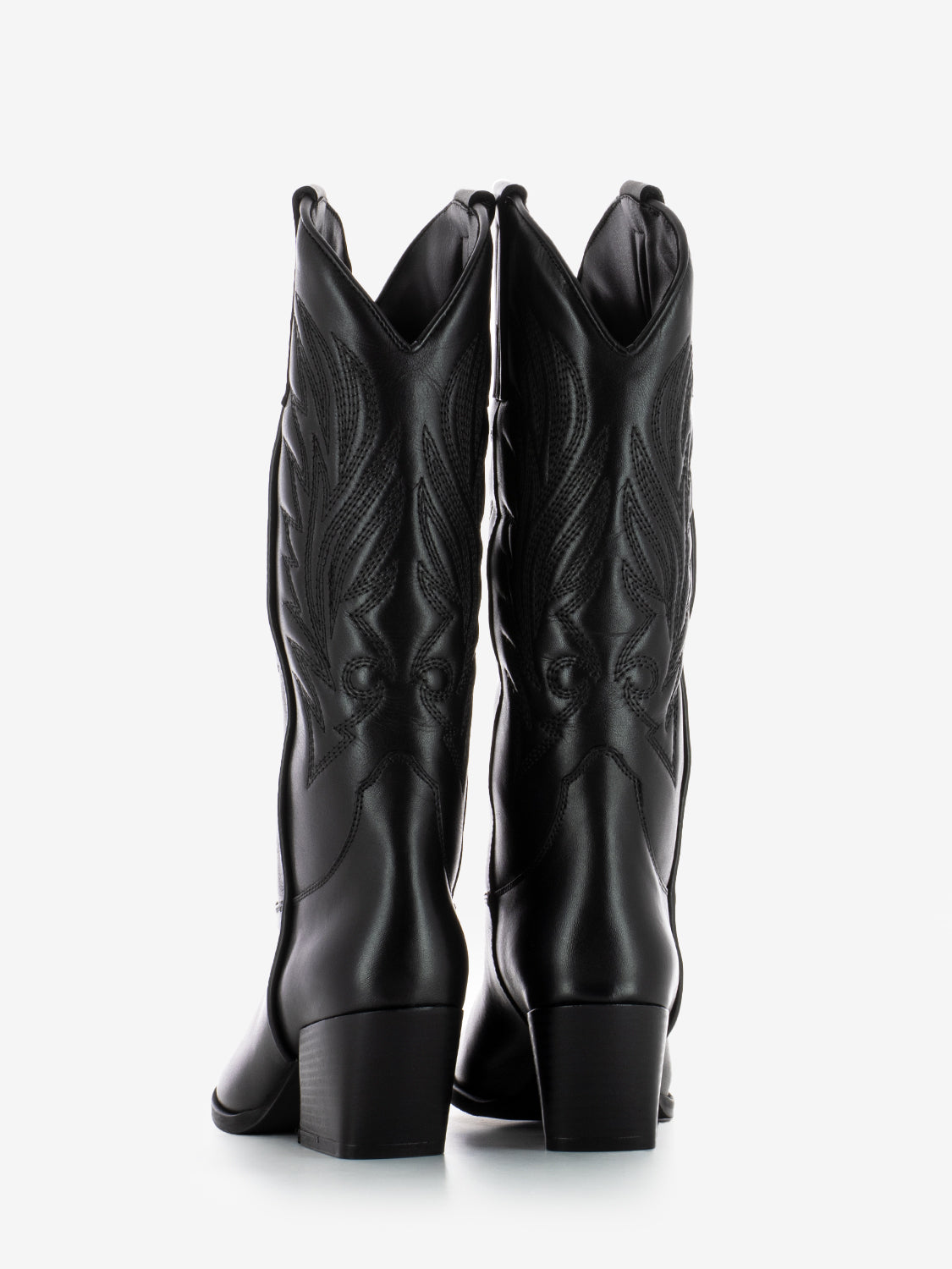 Stivali texani in pelle nero