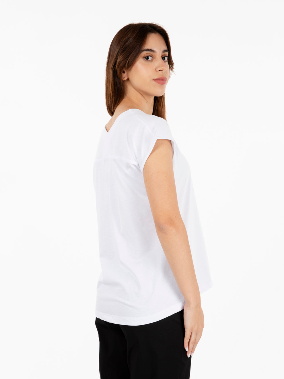 White V-Neck T-Shirt